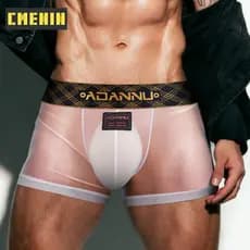 CMENIN Nylon Ice Silk Homens Roupa Interior Verão Ultra-Fino Respirável Homem Boxer Cuecas AD401