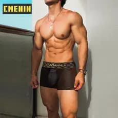 CMENIN Nylon Ice Silk Homens Cueca Transparente Cuecas Ultrafinas Esportes Boxer AD401