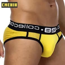 [CMENIN BS Moda Masculina Cuecas De Algodão Malha Respirável Roupa Interior BS107