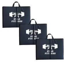 Kit 3 Colchonete Dobravel Academia Profissional Ginastica Abdominal Yoga Pilates Espuma