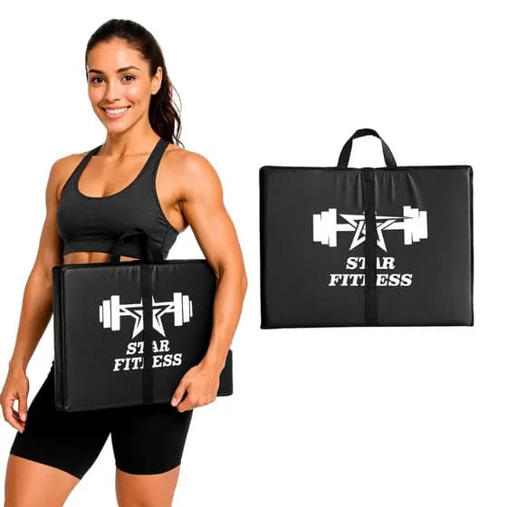 Colchonete Dobravel Academia Profissional Ginastica Abdominal Yoga Pilates Espuma Confortável D50