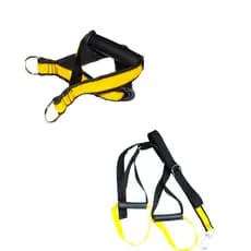 Kit Puxador de Mão Estribo Nylon+ TRX Fita de Suspensão Profissional Treinamento Funcional Ajustavel