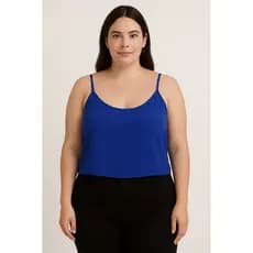 Regata Feminina, Azul/Mostarda, Alcinha, Tamanho P e GG