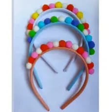 Tiara Arquinho de Pompom Colorido/Fabricação Propria/ Infantil e adulto