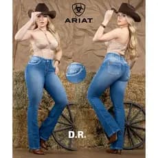 Calça Jeans Feminina Ariat, Txc e Wrangler bordada estilo country Para Rodeio e Pecuária