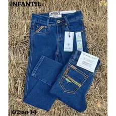 Calça Jeans INFANTIL Moda Country Pecuária é Rodeio Mini Cowboy Cinch E ARIAT