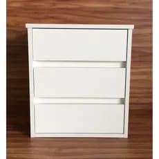 Mesa de cabeceira Com 3 Gavetas Suspenso 40x45x40 Em MDF