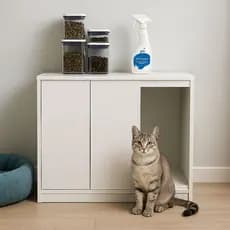 Caixa Em Mdf Para Sanitário De Animais Banheiro Pet Thor Sem Recortes 75X60X45