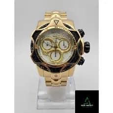 Relógio Masculino Invicta Venom Dragon  Dourado Com Preto Luxo Grande Robusto +Caixa