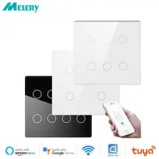 Melery Tuya Brasil 4X4 Interruptor De Luz Parede WiFi Smart Life Sensor Controle Remoto Alexa Google