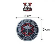 Brevê APH Combate Marc 1 Patch Emborrachado Oficial Com Velcro