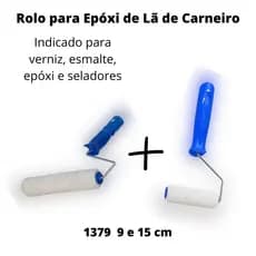 Rolo de Lã Carneiro 9 e 15 cm 5mm de altura C/Sup 1379 Tigre P/ Epóxi ki com 02