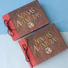 Caderno de fotos, Livro de Aventuras UP Minhas ou Nossas Aventuras c/ Marcador de Págs e Card