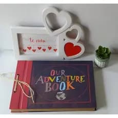 Álbum de fotos, Livro de Aventuras UP My ou Our Adventure com Marcador de Páginas e Card