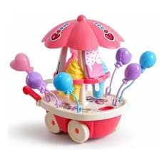 Brinquedo Infantil Menina Mini Carrinho De Sorvete 15 Peças