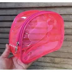 Necessaire Bolsa de mão Organizador transparente em cor para lembrancinhas