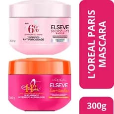 Kit Elseve Mascara Tratamento Liso dos Sonhos + Glycolic Gloss 300g