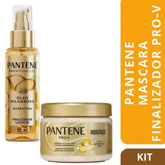 Kit Pantene Óleo Milagroso 95ml + Máscara Hidratação 270ml