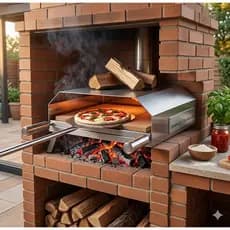Forno De Pizza Inox Kitchen Gourmet Para Churrasqueira Portátil