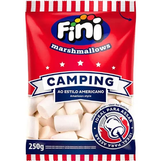 Marshmallow Camping Fini 250g - Para Assar- Estilo Americano