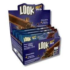 Biscoito Look Mais Duo Chocolate 320g - Display C/16 Unid
