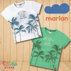Camiseta Infantil Masculina Marlan 100% Algodão Manga Curta Verão