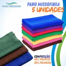 Pano de chão Microfibra 50 x 70 limpeza - 5 PEÇAS - Pano microfibra