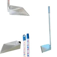 Pá de lixo Galvanizada Clean utilidades -  OPÇÕES COM CABO (MADEIRA OU ALUMÍNIO) OU SEM CABO