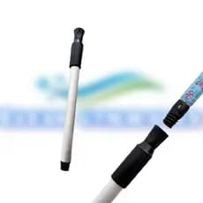 2 extensores Cabo longo 30 cm  ou 40 cm em alumínio - para alongar cabos de rodos - vassouras.CLEAN