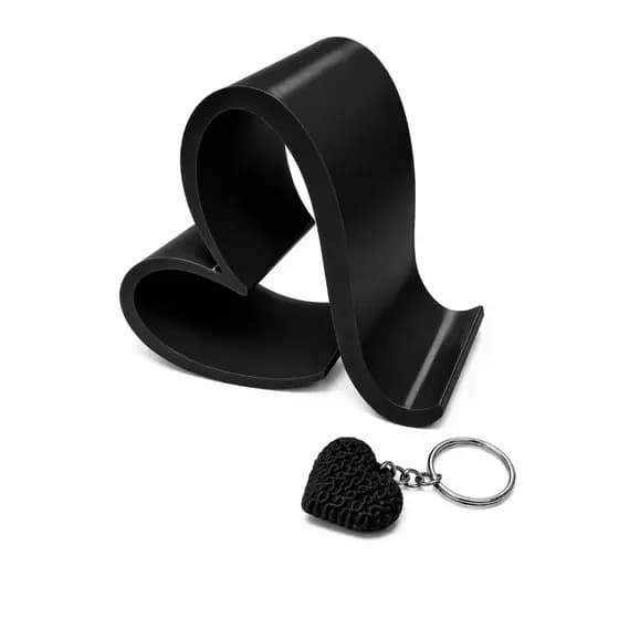 Suporte Porta Celular Coração Telefone Mesa + Chaveiro Fofo Decoração Quarto Amor Love