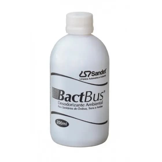 BACT BUS Solvente Desodorizante Bactericida Concentrado para Sanitário Banheiro Químico 200ml