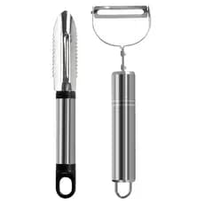 Kit Descascadores Duplo de INOX para Legumes e Frutas com Lâminas de Precisão