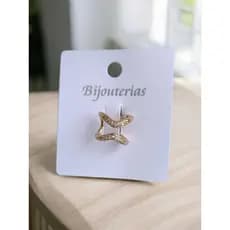 Brinco Piercing Fake Cravejado com Zircônias Luxo Moda Presente Mulher Inspiração Blogueira