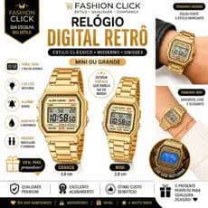 Relógio Digital Retrô Vintage LED Unissex | Mini e Grande | Estilo Clássico | Presente