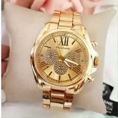 Relógio Feminino Pallyjane Brilho Luxo Resistente à Água Estilo Elegância Moda Mulher