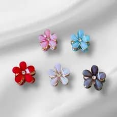 Presilha para Cabelo de Flor com Pedras e Strass Moda Feminina Presente Mulher