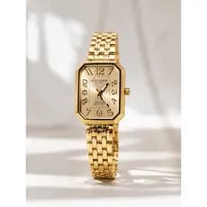 Relógio Feminino Pallyjane Estilo Retrô Chic  Design Quadrado Quartzo Luxo Minimalista Fashion