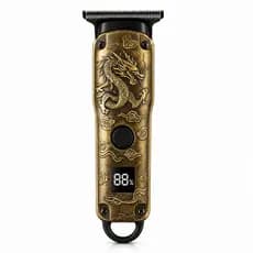 Máquina de Acabamento Profissional Dragon Gold - Sem Fio com Visor LCD e Carregamento USB