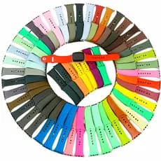 Pulseira Silicone Lisa Smartwatch Universal 38mm Até 49mm - Várias Cores