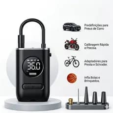 Micro Compressor de Ar Portátil Recarregável USB-C