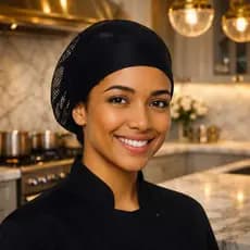 Kit Com 10 Touca Telinha C Aba Amarra Oxford Lavável Uniforme Cozinha Restaurante Padaria Pizzaria