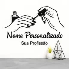 Adesivo Parede Profissões Nome Personalizado Nail Designer 55cm de largura, Manicure, unhas. ENVIE O NOME APÓS A COMPRA