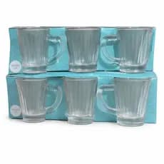 Jogo 6 Xícaras Café 70ml - Mini Xícara Espresso Coffee Vidro Resistente Lavável