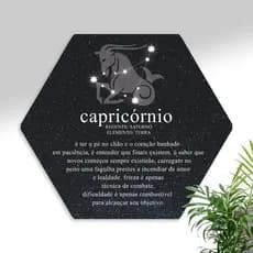 Quadro Decorativo Signo Capricórnio Hexagonal