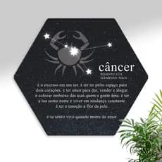Quadro Decorativo Signo Cancer Hexagonal