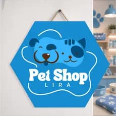 Placa de Logo Personalizada Hexagonal de Parede | Decoração para Empresa, Loja ou Marca