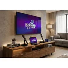 Karaoke Box Videoke Com Pontuação + 2 Mic +2000 Canções na memoria + 12Mil Musicas Para Personalizar