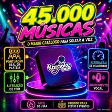 KaraokeBox 2 Com Pontuação Real da Platéia e Alteração de Tom e Velocidade +3000 músicas off-line