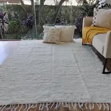 Tapete Boho Grande 2,00 X 1,50 Artesanal Luxo Sala Quarto Felpudo Fofinho Rústico 100% AlgodãoTear