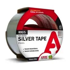 Fita Adesiva Silver Tape Adere 45mm x 5m Prata Alta Resistência Multiuso Original